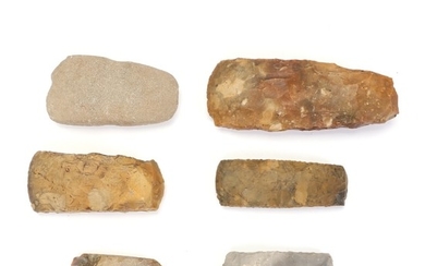 A collection of 6 Danish Neolithic axes.