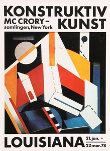 1907/574: Artist unknown, 20th century: Exhibition Poster from Louisiana 1978. "Konstruktiv kunst MCCrory samling". Unsigned. Sheet size 85 x 62 cm. Unframed.