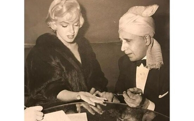 1950's Marilyn Monroe Fortune Teller Hassan Press Photograph