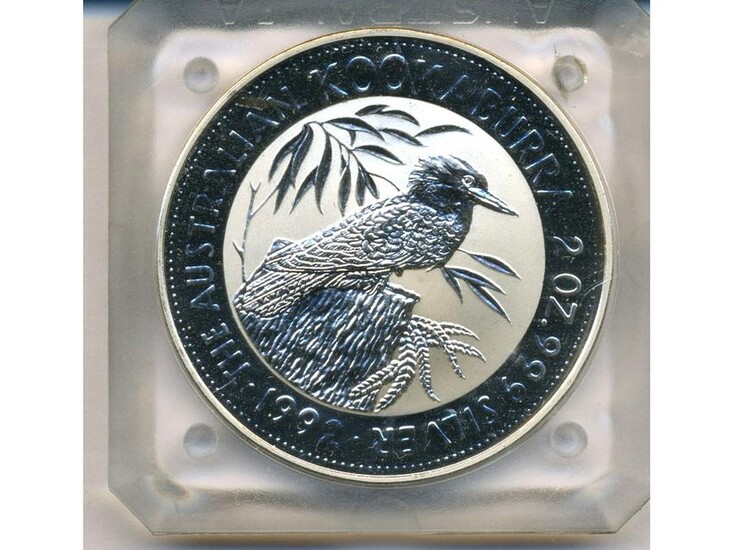 1992 Two-Ounce Kookaburra Silver Two Dollar Coin