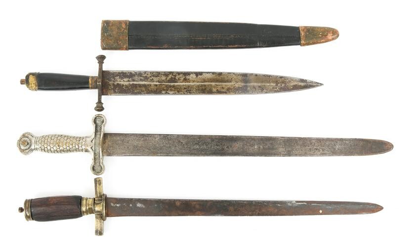 19TH CENTURY MILITARY SHORT SWORDS LOT OF 3