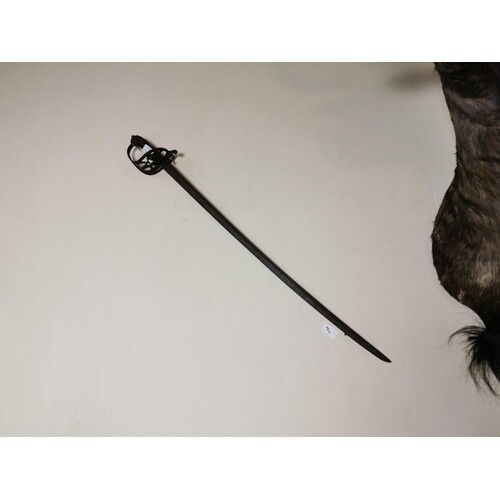 True 1827 Pattern Pipe-back Rifle Officer's Sword { 96Ccm L ...