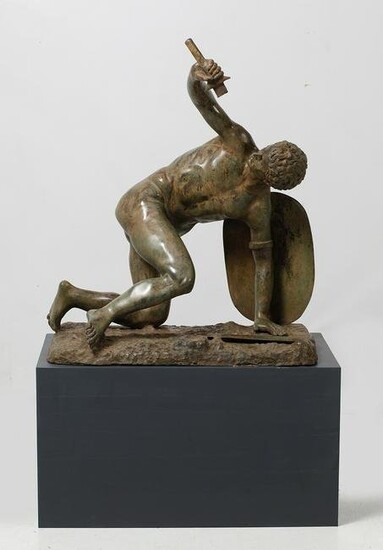 19th century warrior bronze