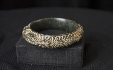 2-7thC Gandhara Starving Ascetic Buddha in the form of Hardstone bracelet-Museum Piece