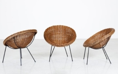 MANIFATTURA FRANCESE Three armchairs. . Cm 72,00 x…