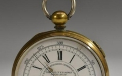 A 19th century Swiss Centre Seconds Chronograph pocket