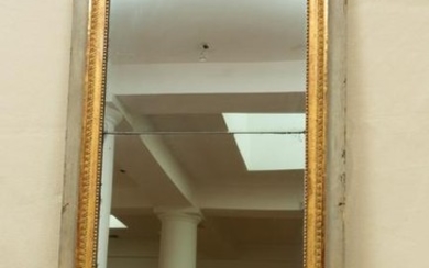 Louis XVI Green Painted Giltwood Mirror