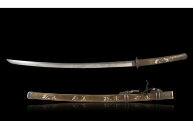 A sword with metal case decorated with figures China, 20th century (l. 102 cm.)