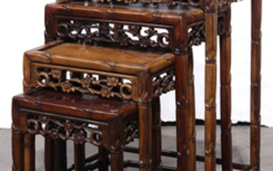 Set of Chinese Hardwood Nesting Tables