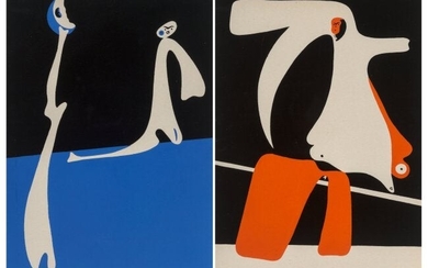 41074: Joan Miro (1893-1983) Untitled I and II (two wor