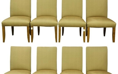 (lot of 8) Custom contemporary high back dining chairs