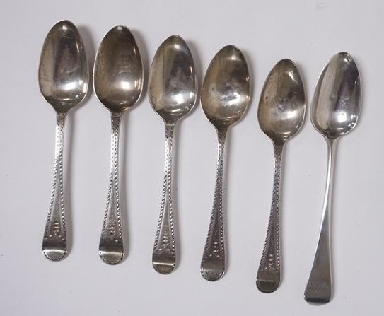 STERLING SILVER 6 ENGLISH SMALL SPOONS