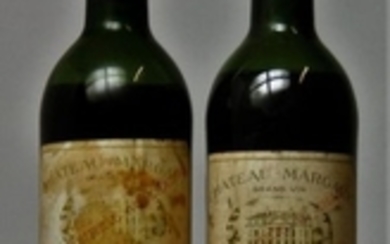 2 bouteilles CHÂTEAU MARGAUX 1er Gcc Margaux. 1955…