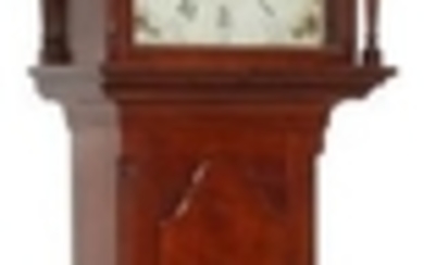 Early American Cherry Inlaid Grandfather Clock