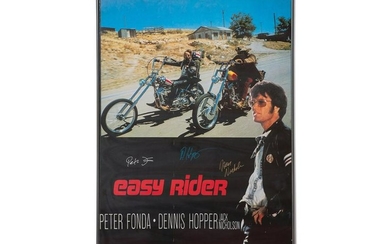 Easy Rider Poster Signed by Peter Fonda, Dennis Hopper