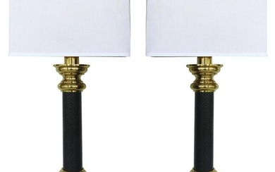 Fine Quality Pair of Stiffel Brass and Leather