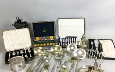 Group of Mostly Silver-plated Table Items