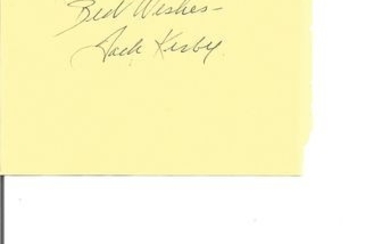 Jack Kirby signed autograph album page to Sam. American comic book artist, writer and editor, widely regarded as one of the...