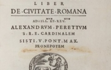 Manuzio, Paolo ANTIQUITATUM ROMANARUM... LIBER DE CIVITATE ROMANA, 1585