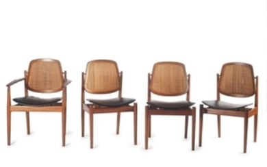 Two 'FD 186' armchairs and 6 'FD 185' chairs, 1956