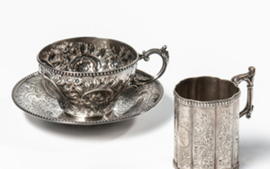 Two Pieces of Bailey & Co. Coin Silver Tableware