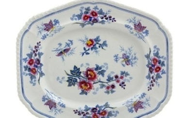 A Victorian Transfer Decorated Platter Width 1