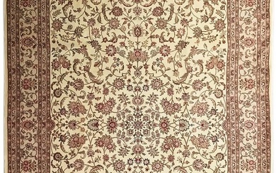 8 x 12 Tabriz Wool And Silk Handmade Rug Fancy Carpet