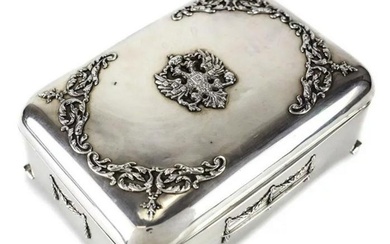 84 Silver Jewelry Box Russian Imperial Eagle