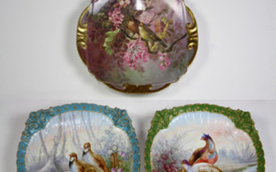 Royal Bavarian decorative platter group