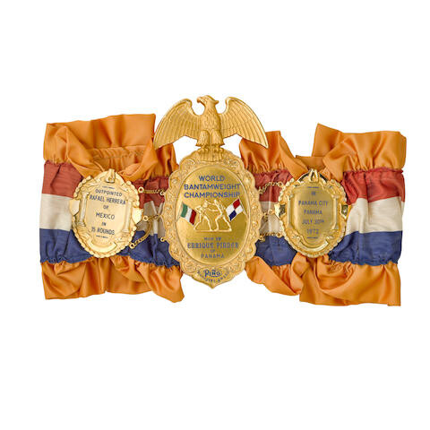 A 1972 ENRIQUE PENDER BANTAMWEIGHT CHAMPIONSHIP BELT COMMISSIONED BY THE RING MAGAZINE