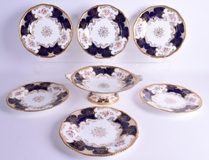 A 19TH CENTURY COALPORT BATWING PATTERN SERVICE painted