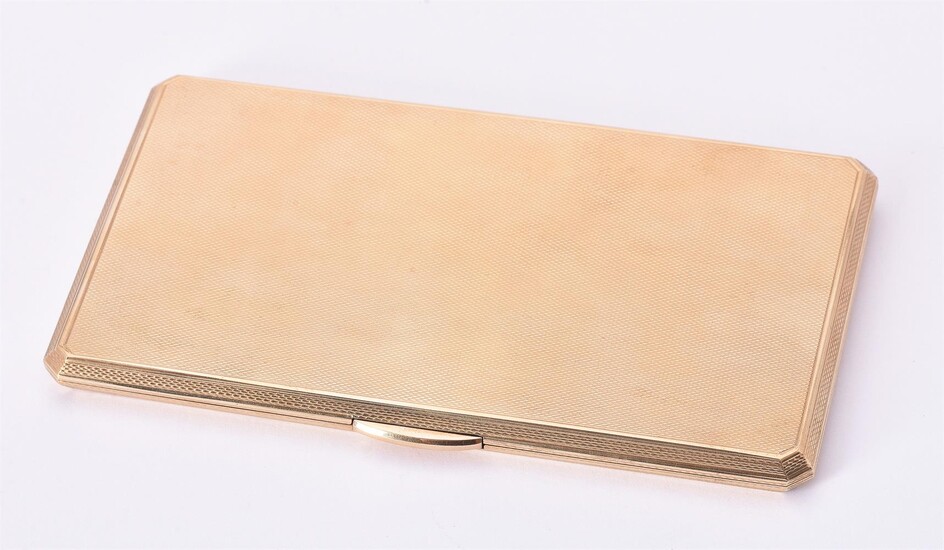 A 9 carat gold cigarette case by E. Silver & Co.