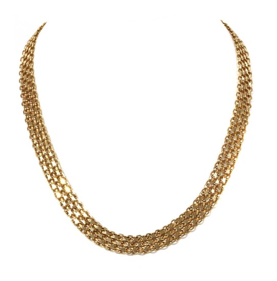 A 9ct gold Bismark link chain