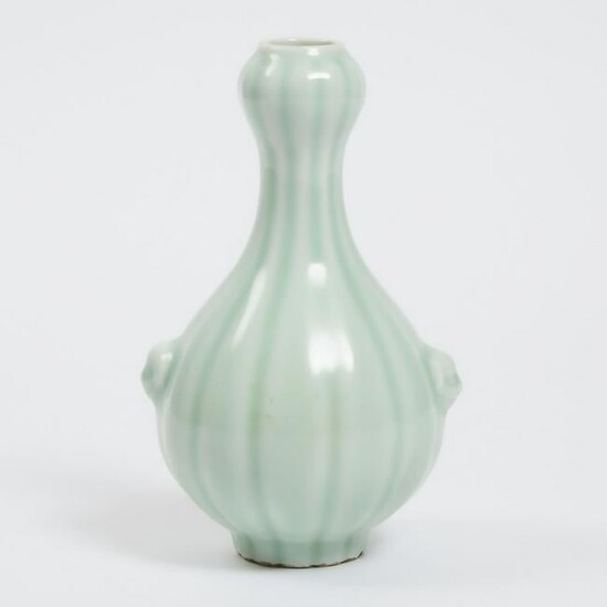 A Celadon-Glazed 'Garlic-Head' Vase, Guangxu Mark, ???