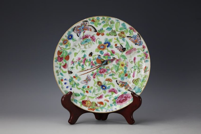 A Chinese Famille Rose FLORAL Dish