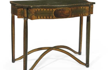 A FEDERAL PAINTED-DECORATED AND PARCEL-GILT PIER TABLE, BALTIMORE, CIRCA 1815