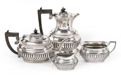 A Four-Piece Edward VII Silver Tea-Service, Probably by W. G....