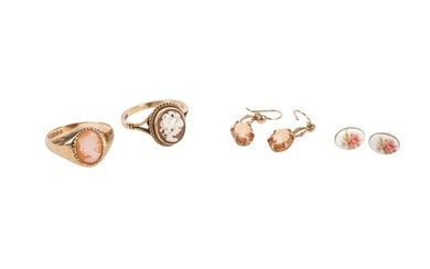A GROUP OF 9CT JEWELLERY