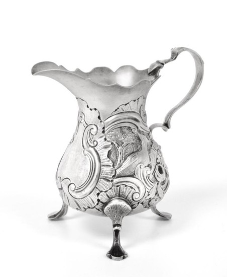 A George II Silver Cream-Jug, Marks Rubbed, London, circa 1750,...