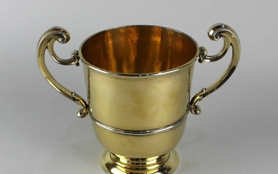 A George III silver gilt loving cup