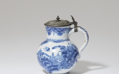 A Hanau faience jug with Chinoiserie decor