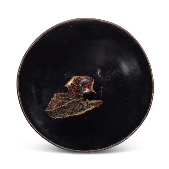 A Jizhou 'leaf' bowl, Song dynasty 宋 吉州黑釉木葉盞