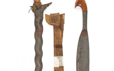 A LOT OF TWO EDGED ARMS OF THE MORO PEOPLE