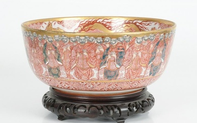 A Large Japanese Porcelain Punch Bowl