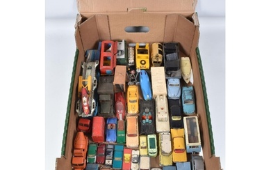 A QUANTITY OF UNBOXED AND ASSORTED PLAYWORN DIECAST VEHICLES...