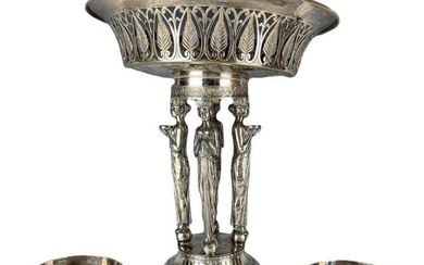A SIGNED WMF SILVER PLATED CENTERPIECE