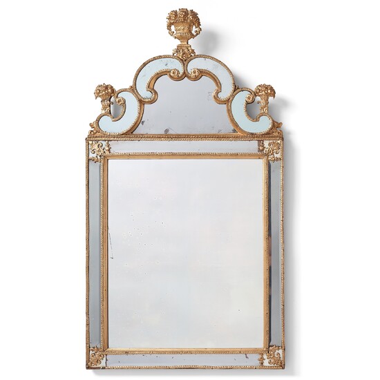A Swedish late Baroque mirror in the manner of Burchardt Precht (active in Stockholm 1674-1738).