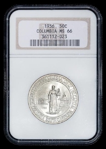 A United States 1936 Columbia Commemorative 50c Coin