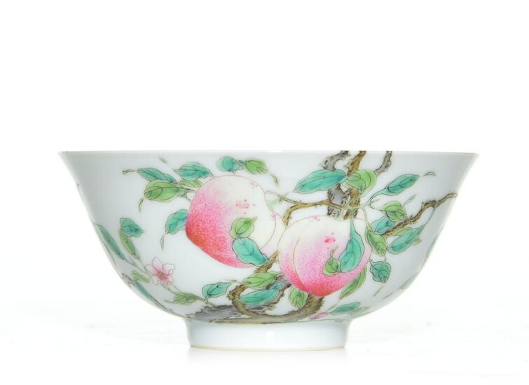 A VERY FINE CHINESE FAMILLE ROSE "PEACH" BOWL
