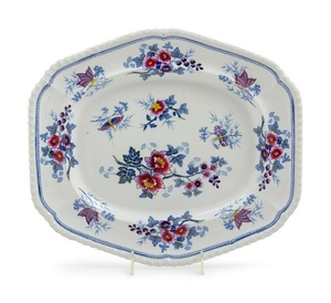 A Victorian Transfer Decorated Platter